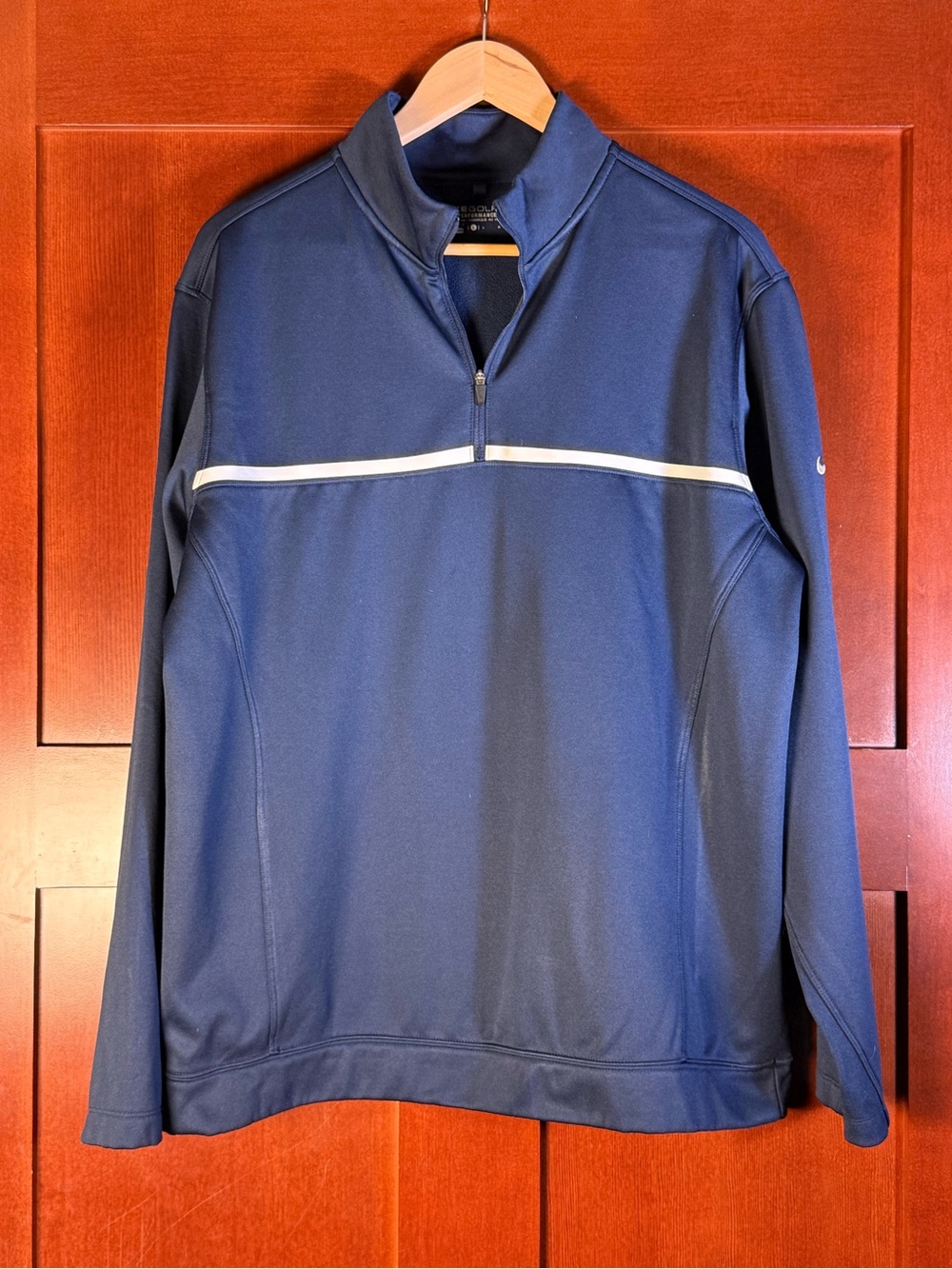 Nike Golf Tour Performance Therma-FIT Navy 1/4 Zip Pullover Men’s Large